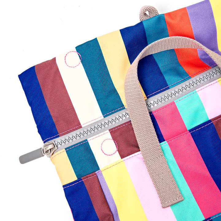 Canfield Roll Top Backpack in Wide Multi Stripe