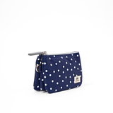 Carnaby Wallet in Navy Polka Dot