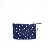 Carnaby Wallet in Navy Polka Dot