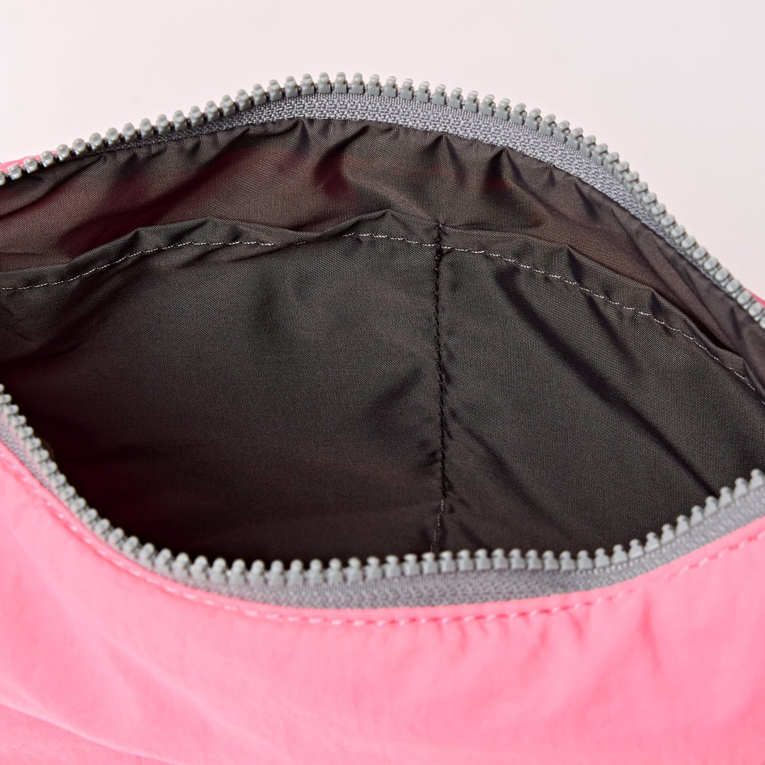 Farringdon Half Moon Bag in Pink Lemonade Taslon