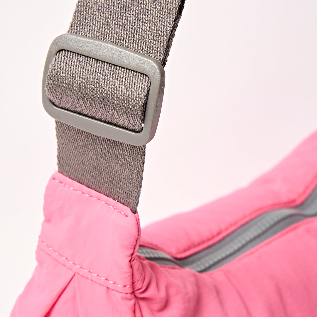 Farringdon Half Moon Bag in Pink Lemonade Taslon