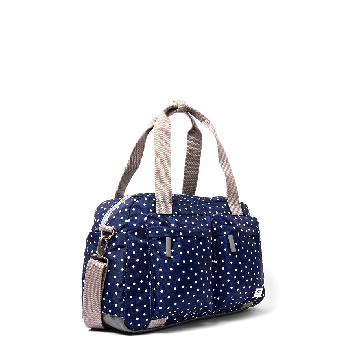 Gatwick Carry-On Duffel Bag in Navy Polka Dot