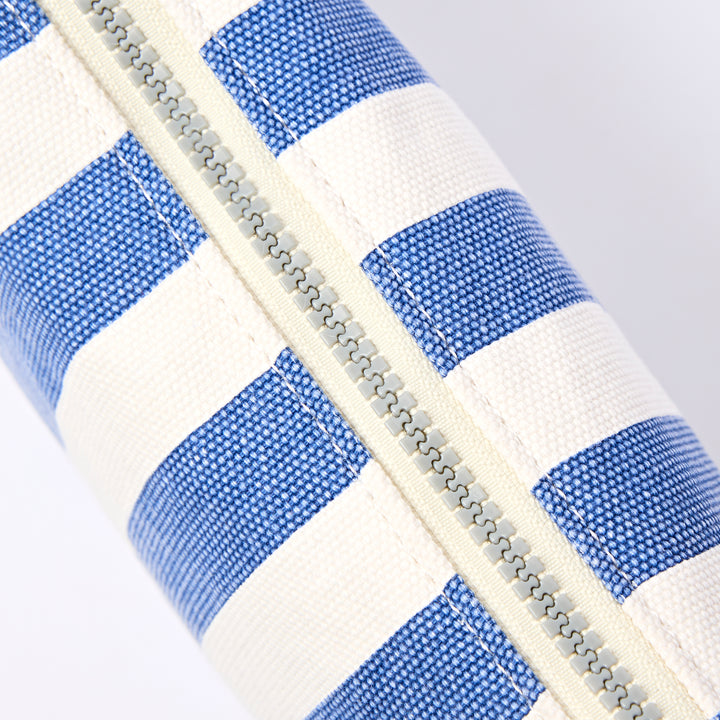 Maida Vale Medium Pouch in Denim Stripe Cotton Canvas