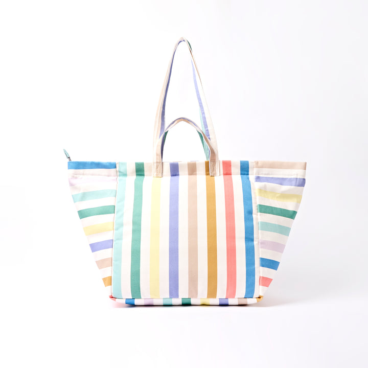 Marylebone Tote Bag in Pastel Multi Stripe
