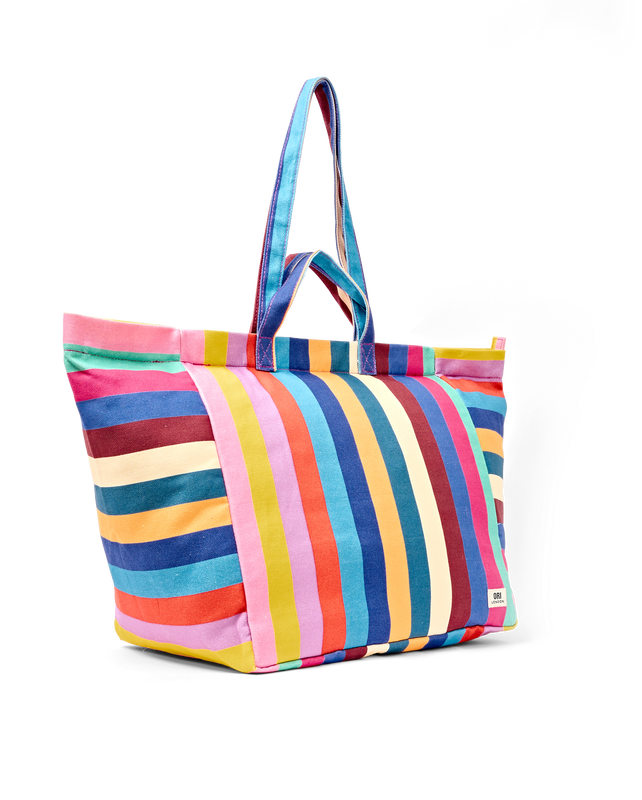 Marylebone Tote Bag in Wide Stripe Multi