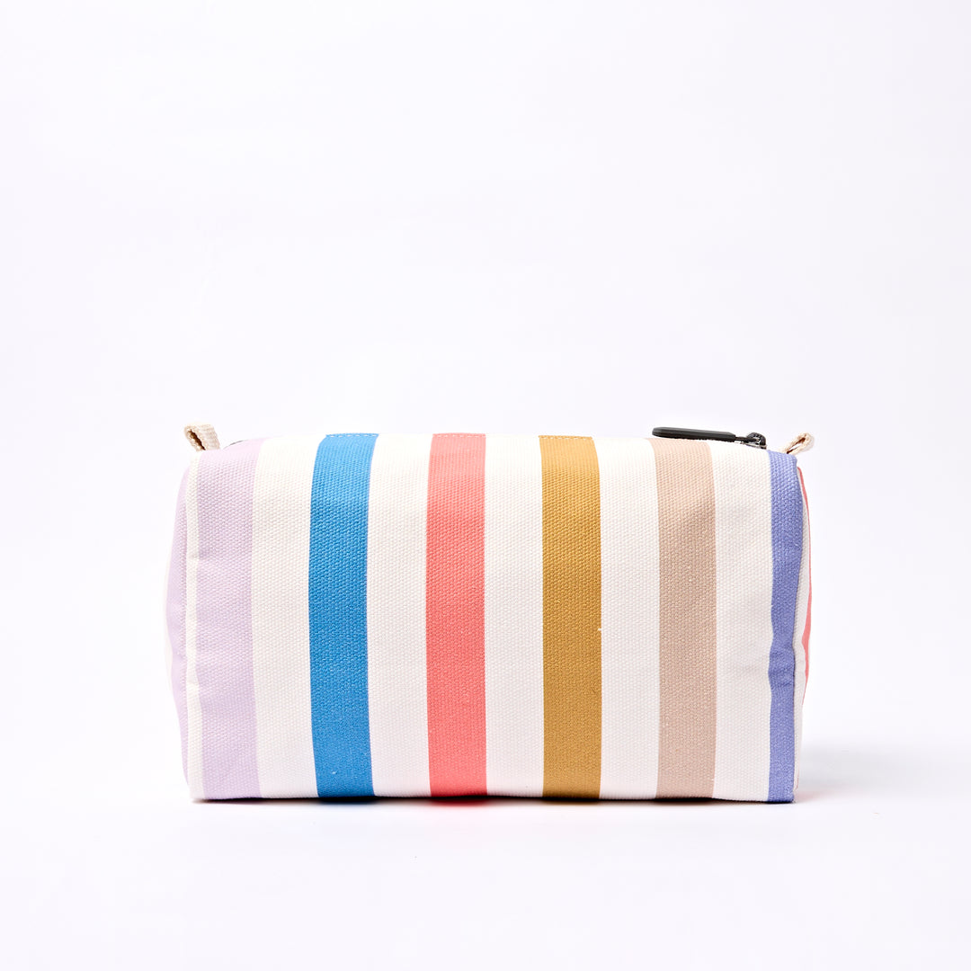 Mayfair Wash Bag in Pastel Multi Stripe