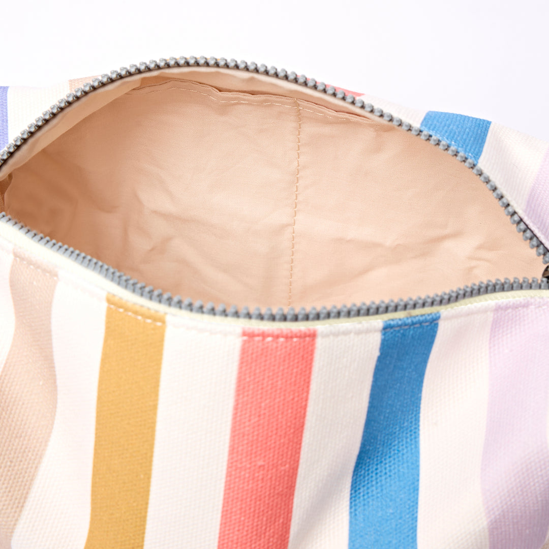 Mayfair Wash Bag in Pastel Multi Stripe