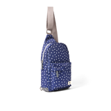 Willesden Sling Bag in Navy Polka Dot