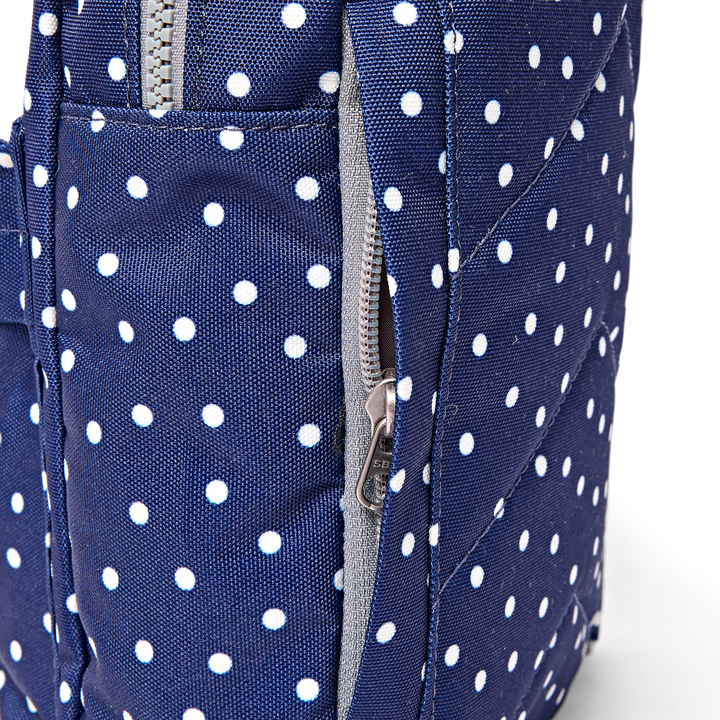 Willesden Sling Bag in Navy Polka Dot