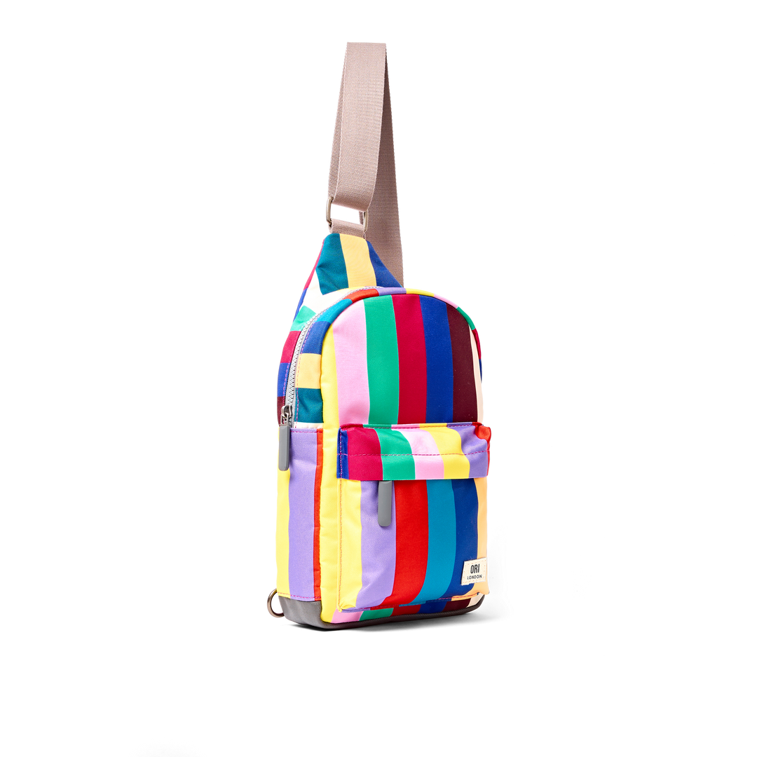 Willesden Sling Bag in Wide Multi Stripe