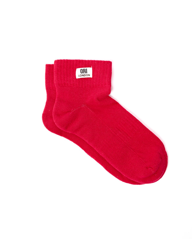 Wembley Ankle Socks for Women in Scarlet