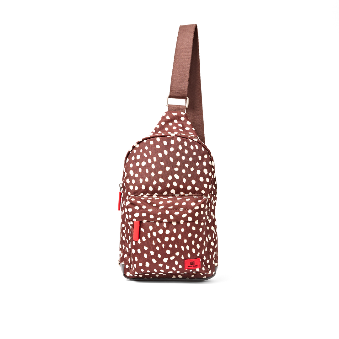 Willesden Sling Bag in Brown Dot