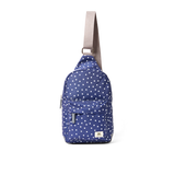 Willesden Sling Bag in Navy Polka Dot