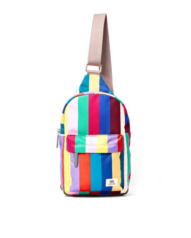 Willesden Sling Bag in Wide Multi Stripe