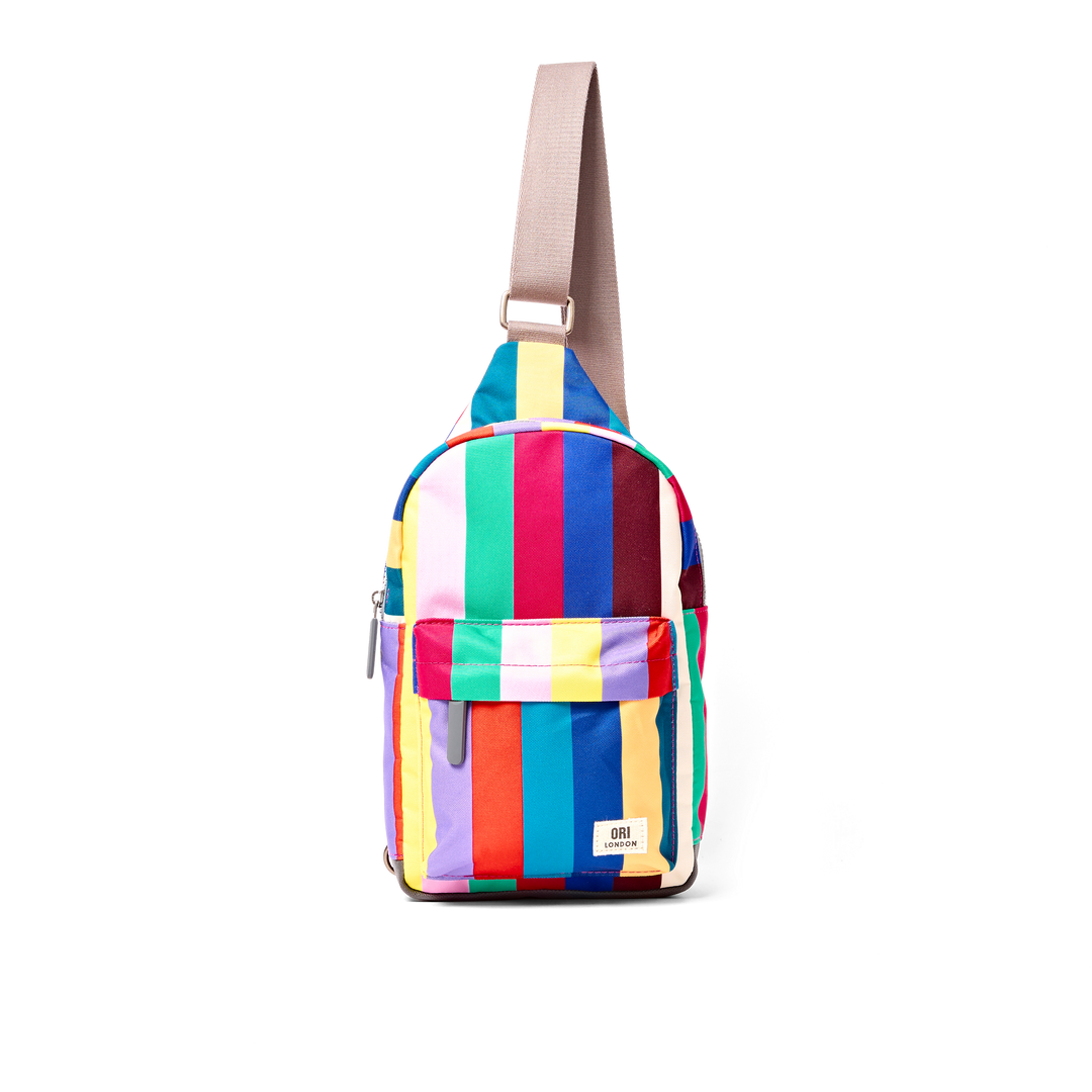 Willesden Sling Bag in Wide Multi Stripe