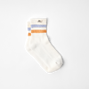 Windsor Stripe Crew Socks for Women in Thistle/Burnt Orange