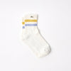 Windsor Stripe Crew Socks for Women in Summer Yellow/Thistle