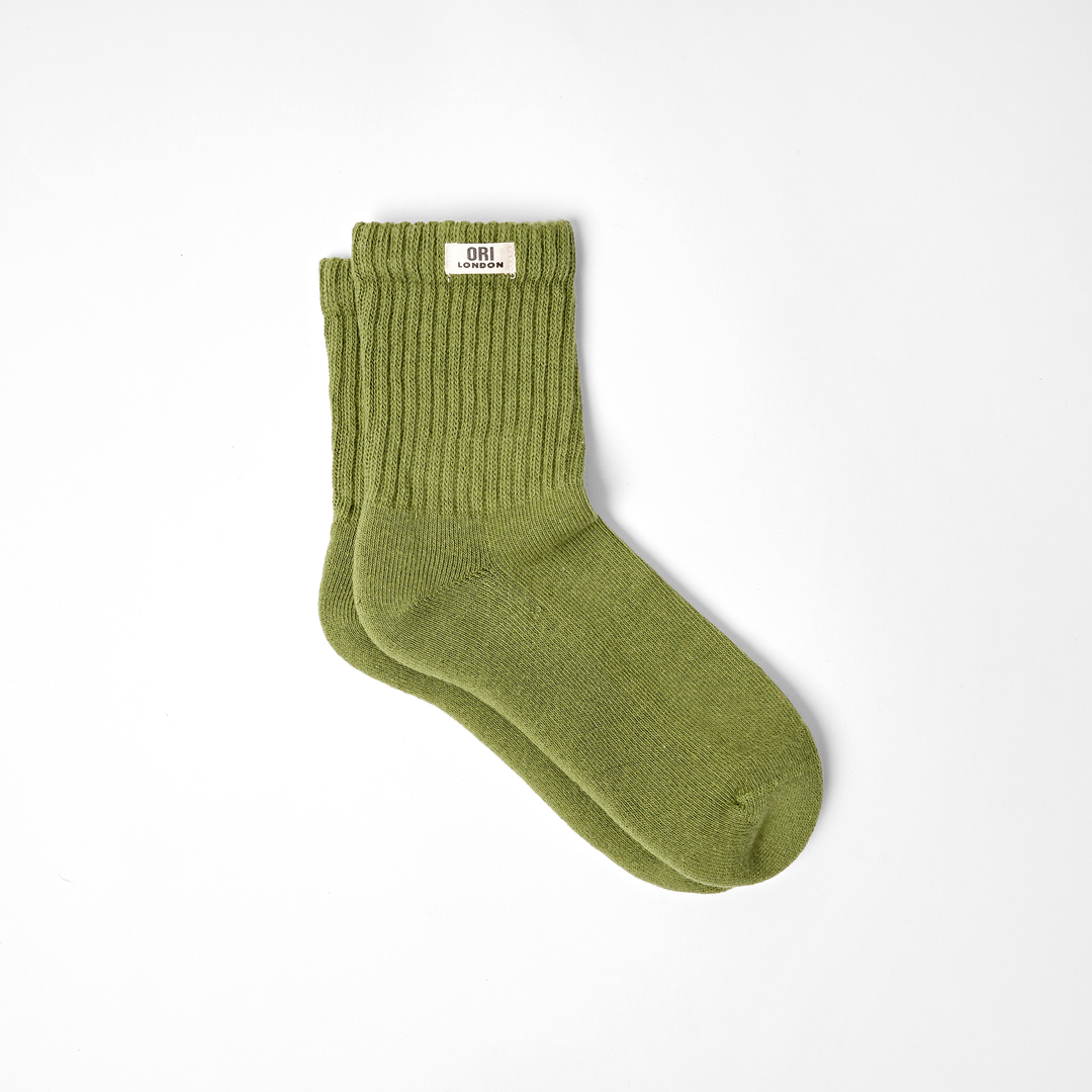 Windsor Crew Socks for Women in Avocado