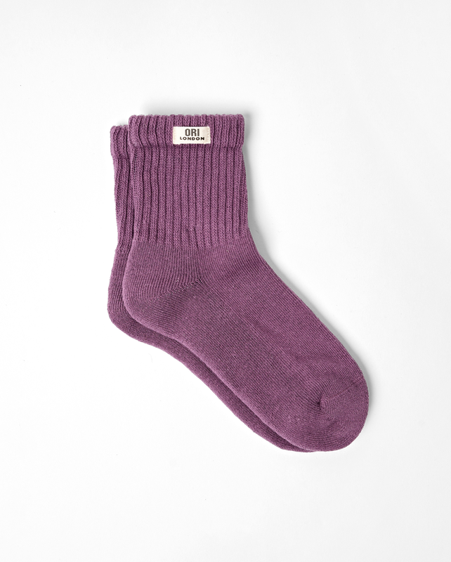 Windsor Crew Socks for Women in Berry
