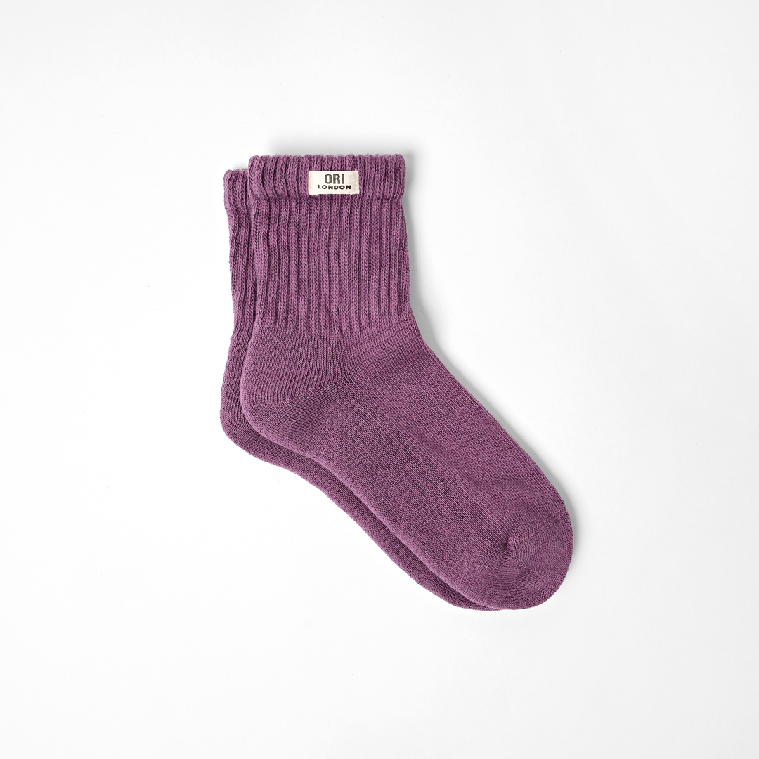 Windsor Crew Socks for Women in Berry