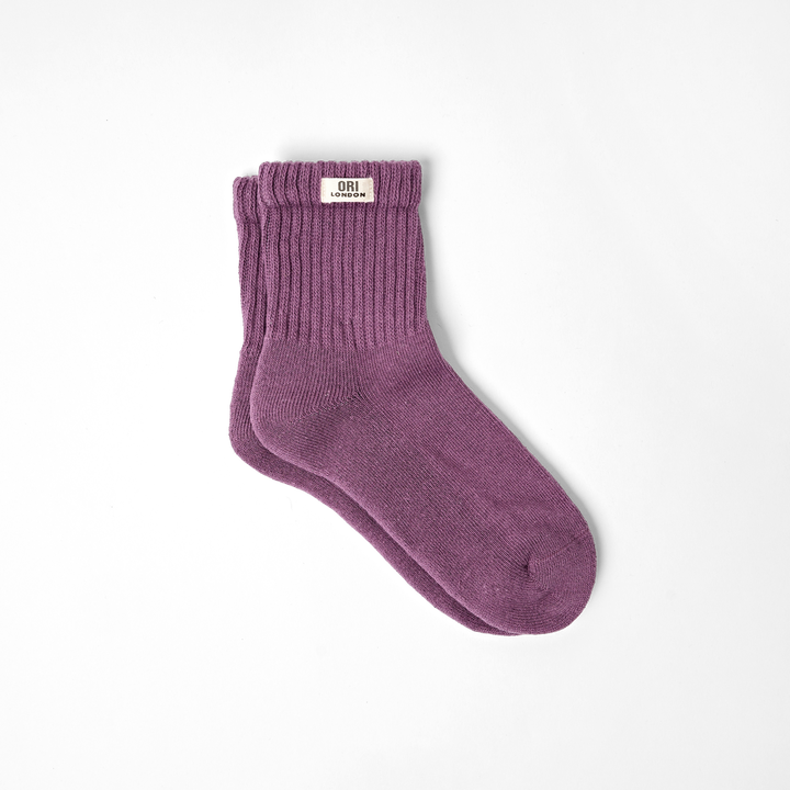 Windsor Crew Socks for Women in Berry