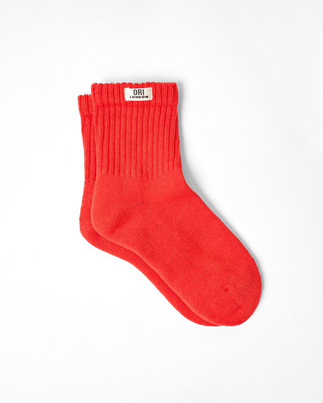Windsor Crew Socks for Women in Cranberry