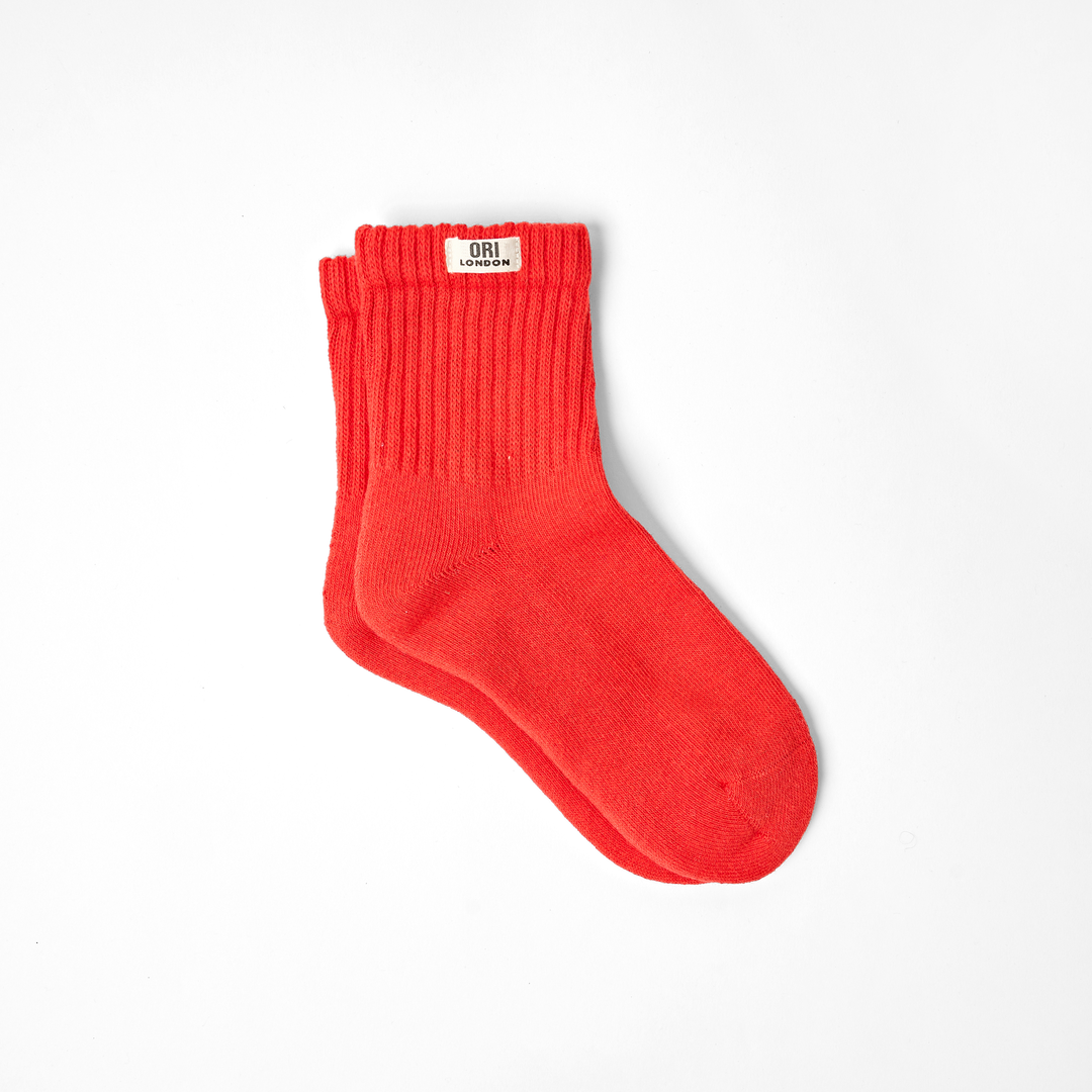 Windsor Crew Socks for Women in Cranberry