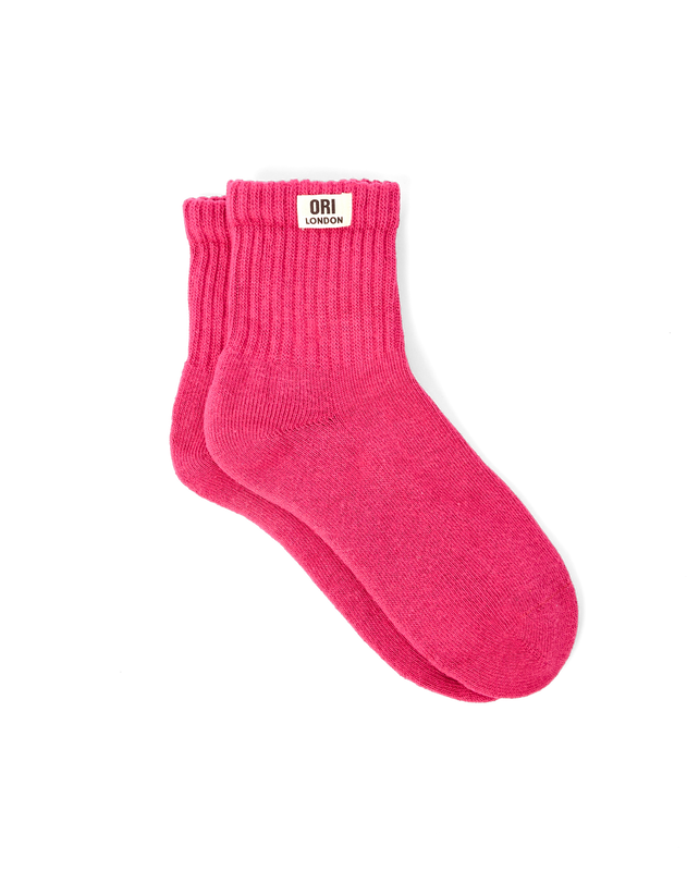 Windsor Crew Socks for Women in Granita Red