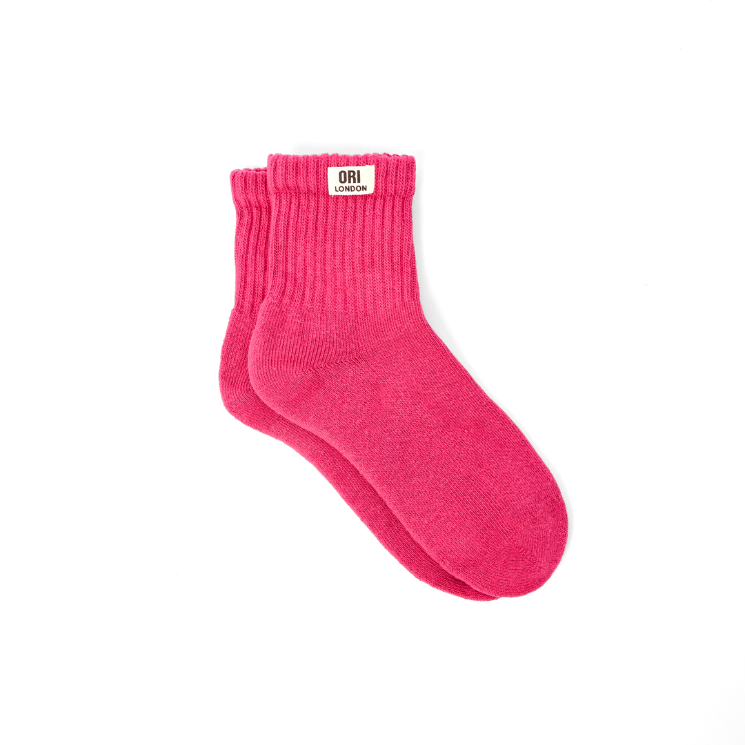 Windsor Crew Socks for Women in Granita Red