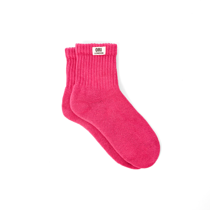 Windsor Crew Socks for Women in Granita Red
