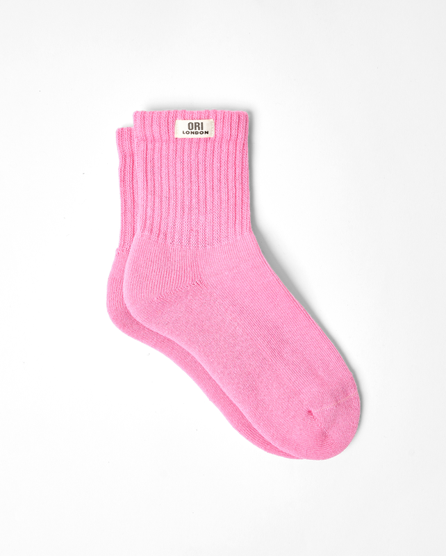 Windsor Crew Socks for Women in Pink Carnation