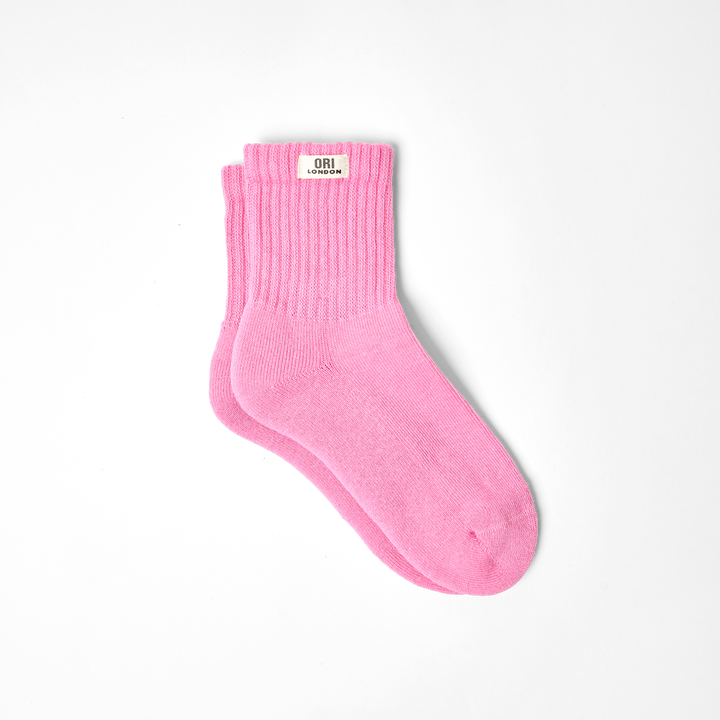 Windsor Crew Socks for Women in Pink Carnation