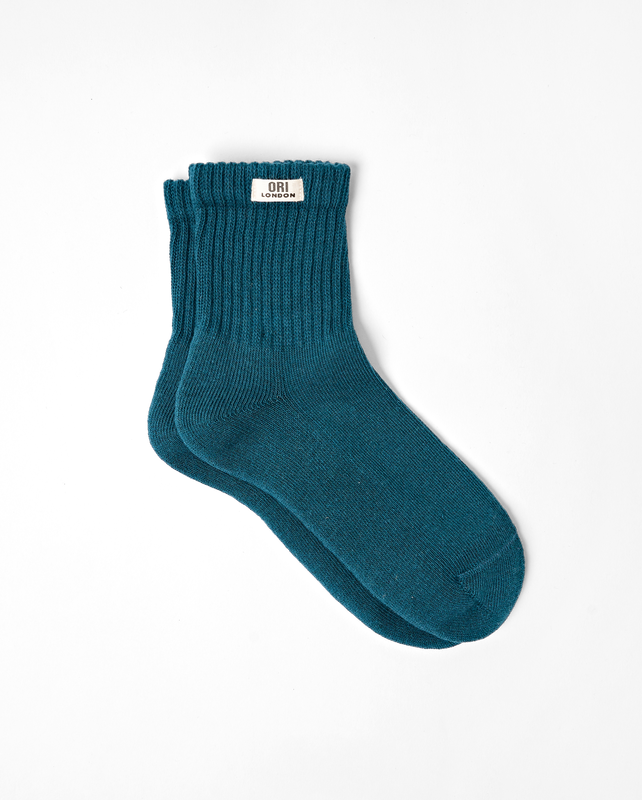 Windsor Crew Socks for Women in Teal