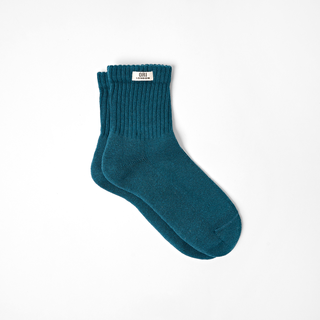 Windsor Crew Socks for Women in Teal