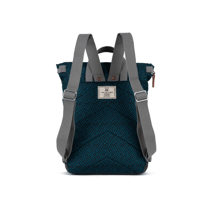 Canfield B Deep Teal Snake Recycled Canvas