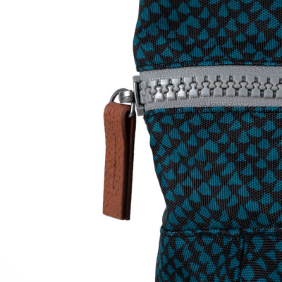 Canfield B Deep Teal Snake Recycled Canvas